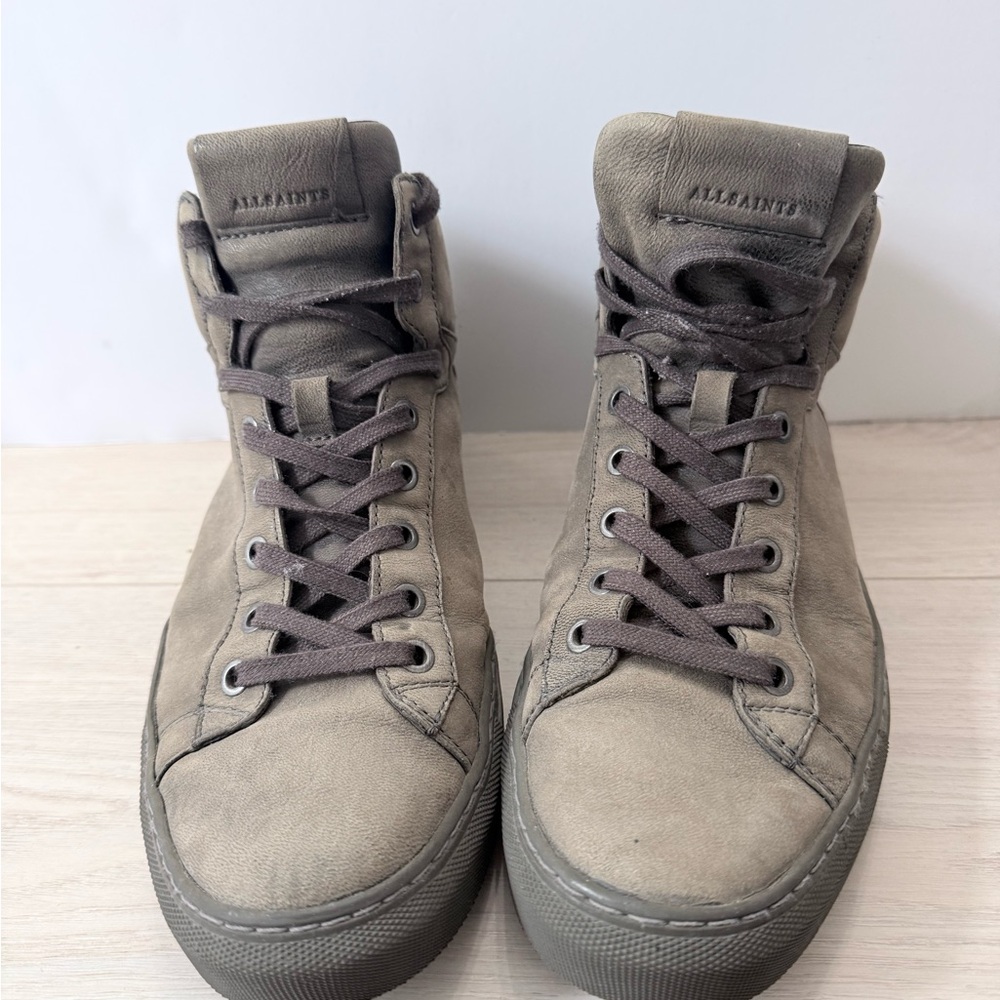 All Saints Men's Gray High-Top Sneakers